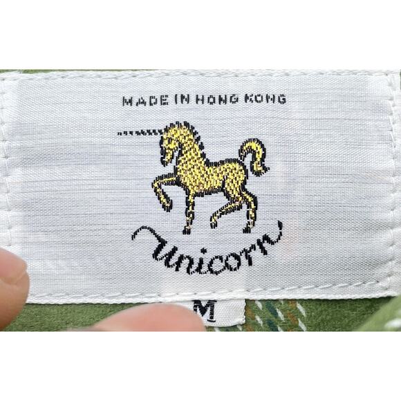 Green Plaid Men's Casual Button Down Shirt - Picture 5 of 7